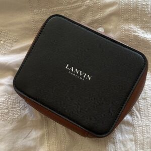 Lanvin Black and Brown Toiletry Bag